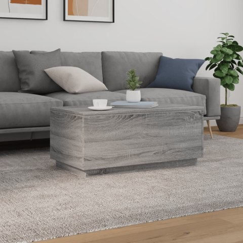 Stolik kawowy z oświetleniem LED, szary dąb sonoma, 90x50x40 cm