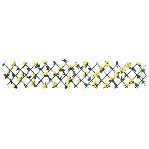 VidaXL Kratki ze sztucznym bluszczem rozsuwane 5 szt., żółte 180x20 cm