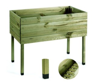 Donica donice ogrodowe BRD 80x100x50 impregnowany zielony zielnik