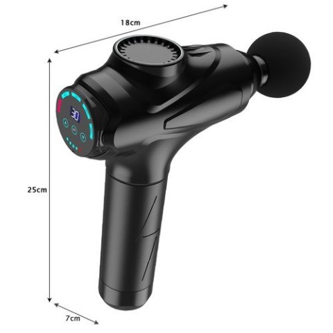 Pistolet do Masażu Masażer Malatec 10 głowic końcówek do ciała 30 trybów