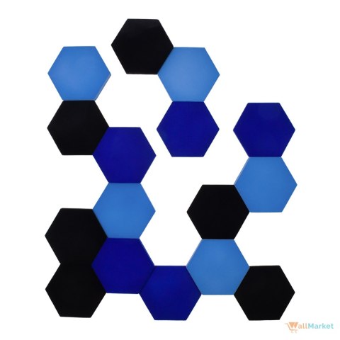 Panel ścienny 3d dekoracyjny piankowy WallMarket Heksagon ciemnoniebieski grubość 2,5 cm