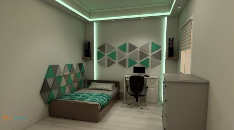 Panel akustyczny ścienny 3d - komplet 6 szt. Trójkąt, Dekoracja ścienna 3d,