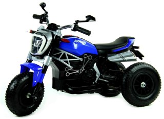 Motor na akumulator pompowane koła skóra manetka MOTO-L-5-AIR-NIEBIESKI