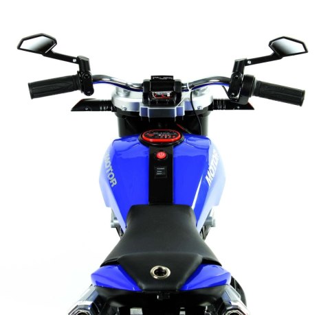 Motor na akumulator pompowane koła skóra manetka MOTO-L-5-AIR-NIEBIESKI