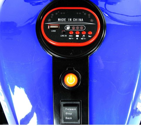 Motor na akumulator pompowane koła skóra manetka MOTO-L-5-AIR-NIEBIESKI