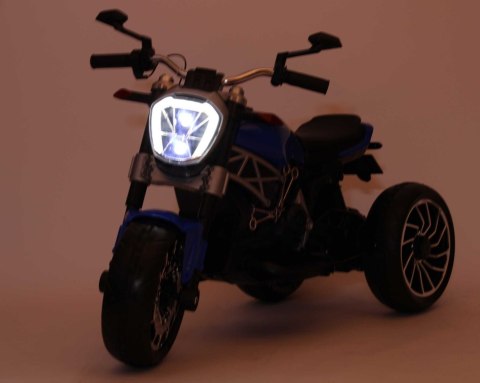 Motor na akumulator pompowane koła skóra manetka MOTO-L-5-AIR-NIEBIESKI