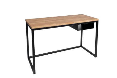 Biurko loftowe stal Livio czarne 120cm x 50cm dąb