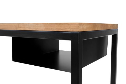 Biurko loftowe stal Livio czarne 120cm x 50cm dąb