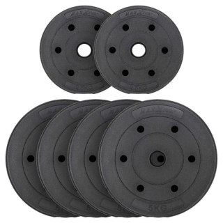 MAXXIVA Zestaw obciążników 25 kg, cement, czarny, 6szt