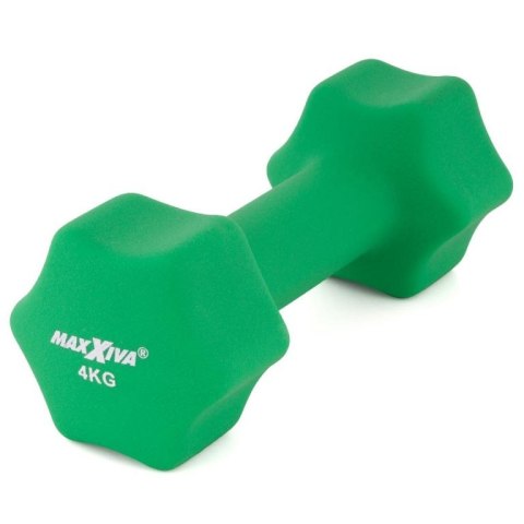MAXXIVA Zestaw hantli z pokrowcem neoprenowym 2 x 4 kg, ziel