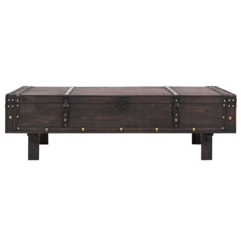 Stolik kawowy w stylu vintage z litego drewna, 120x55x35 cm