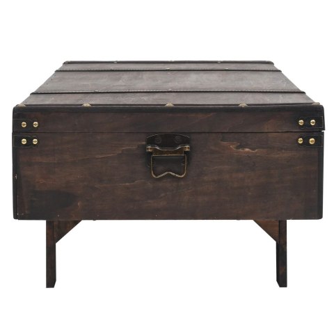 Stolik kawowy w stylu vintage z litego drewna, 120x55x35 cm