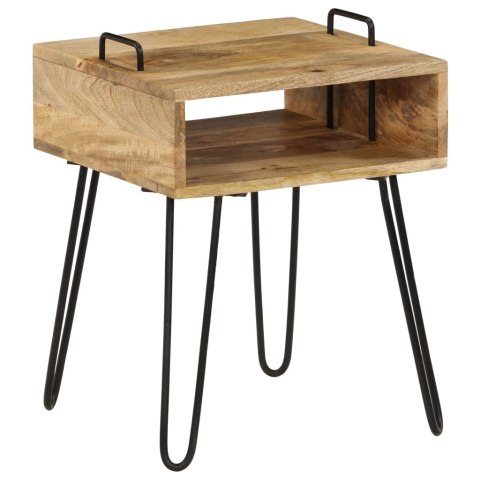 Stolik nocny z litego drewna mango, 40 x 34 x 47 cm