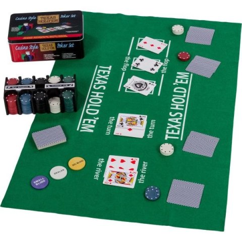 Zestaw pokerowy 200 szt. w puszce
