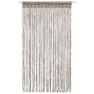 Zasłona z makramy, kolor taupe, 140 x 240 cm, bawełna