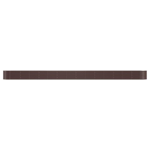 Podwyższona donica, malowana proszkowo stal, 620x80x36 cm, brąz