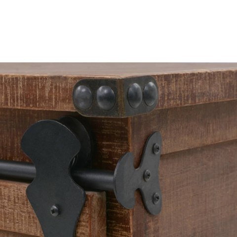 Szafka z litego drewna jodłowego, 64 x 33,5 x 75 cm, brązowa