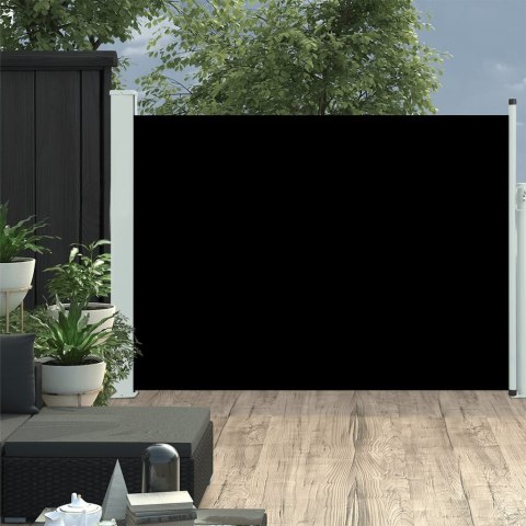 Wysuwana markiza boczna na taras, 100 x 500 cm, czarna