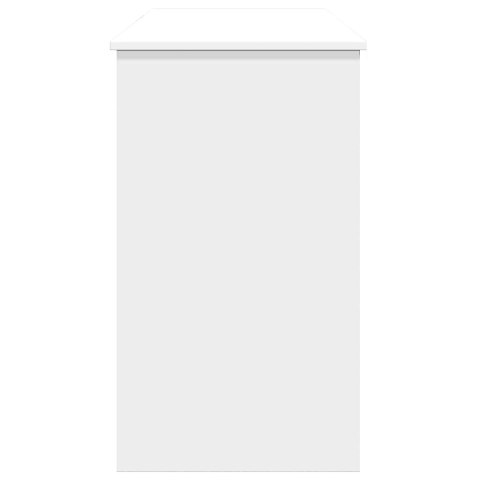Toaletka z lustrem, biała, 100x45x76 cm