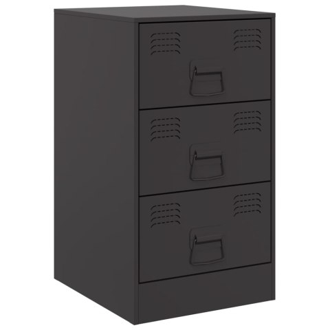 Szafka nocna, czarna, 34,5x39x62 cm, stal