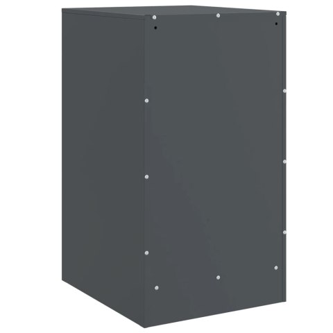Szafki nocne, 2 szt., antracytowe, 34,5x39x62 cm, stal