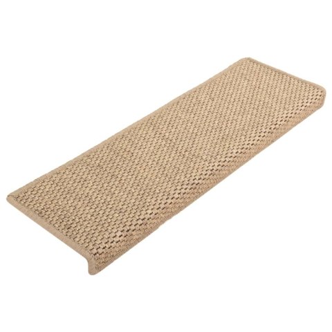 Samoprzylepne nakładki na schody, 15 szt., 65x21x4 cm, piaskowe
