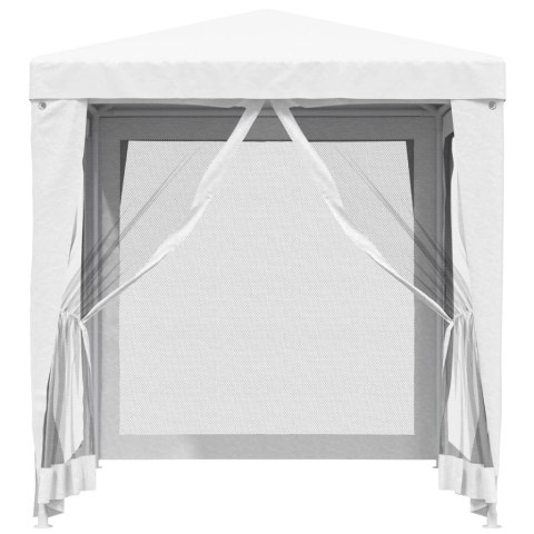 Namiot imprezowy z 4 siatkowymi ściankami, 2x2 m, biały
