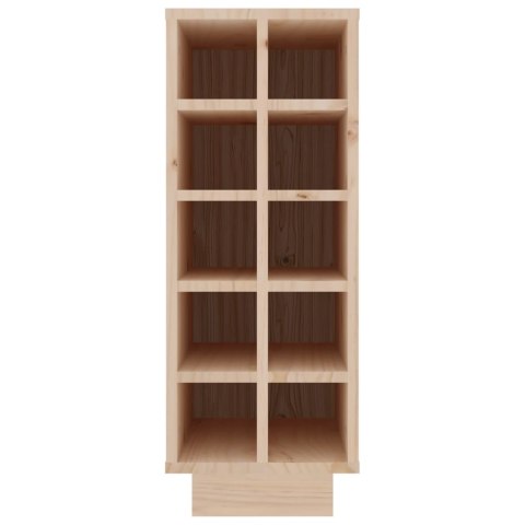 Szafka na wino, czarny, 23x34x61 cm, lite drewno sosnowe