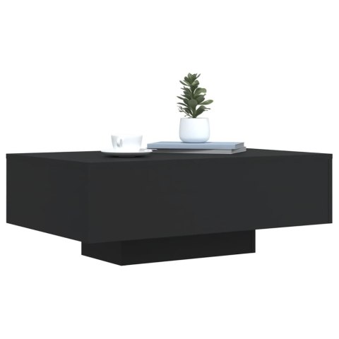 Stolik kawowy z oświetleniem LED, czarny, 85x55x31 cm
