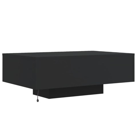 Stolik kawowy z oświetleniem LED, czarny, 85x55x31 cm