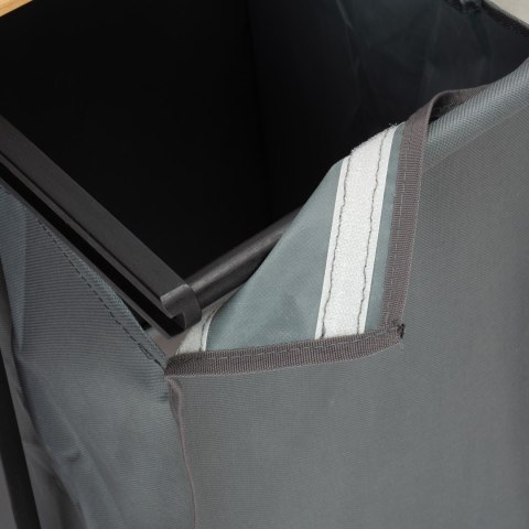 Kosz na pranie bambusowy HANOI BLACK DUO KOLOR