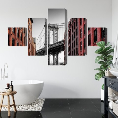 Obraz Wieloczęściowy Widok Na Most Manhattan Bridge Z Ulicy Washington Street