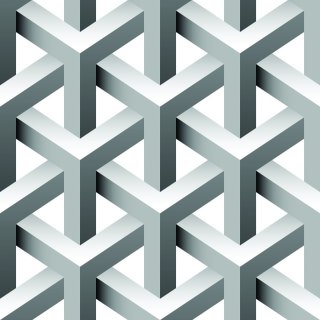 Tapeta Geometryczna, Efekt 3D, Z Głębią, Do Salonu