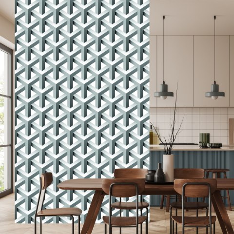 Tapeta Geometryczna, Efekt 3D, Z Głębią, Do Salonu