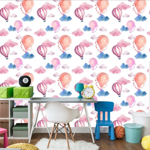 Tapeta Balony Na Tle Kolorowych Chmur