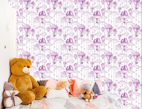 Tapeta Balony W Odcieniach Fioletu
