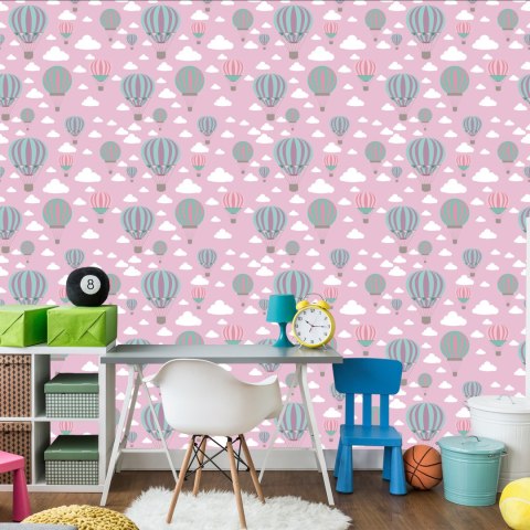 Tapeta Kolorowe Balony W Chmurach