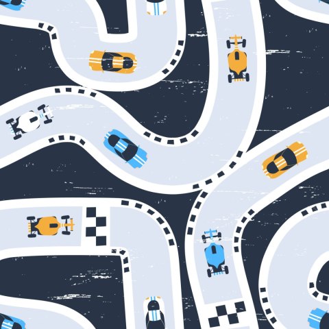 Tapeta Kolorowe Samochody Rajdowe, Pokój Dziecięcy