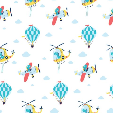 Tapeta Kolorowe Balony, Samoloty, Pokój Dziecięcy