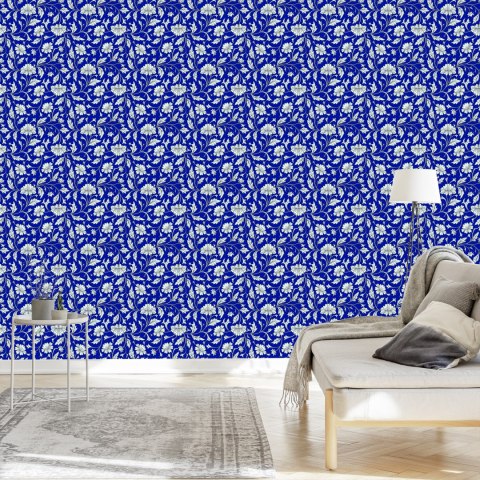 Tapeta Wyrazisty Kwiatowy Wzór W Stylu Retro