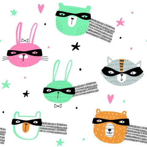 Tapeta Zwierzęta, Gwiazdy W Stylu Skandynawskim