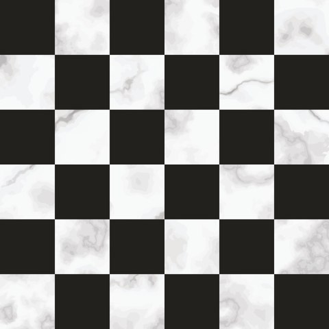 Tapeta Luksusowa Czarno - Biała Krata Na Wzór Marmuru