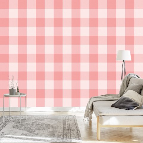 Tapeta Minimalistyczna Krata W Pastelowych Barwach