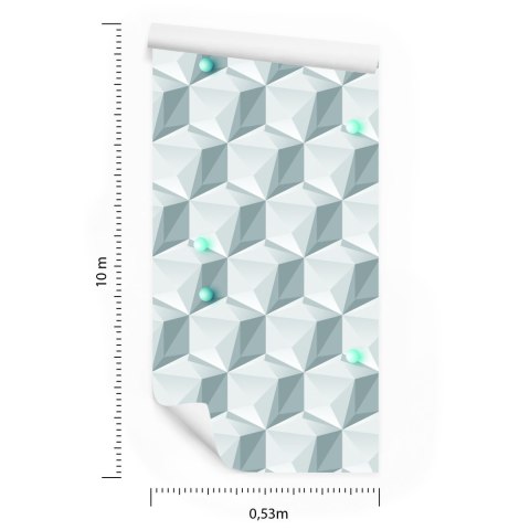 Tapeta Geometryczny Motyw - Efekt 3D