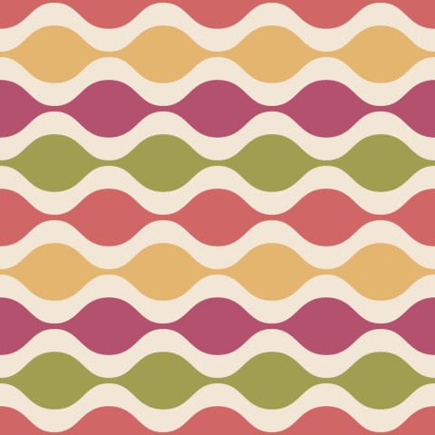 Tapeta Fale W Stylu Retro