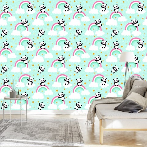 Tapeta Pandy W Deszczu