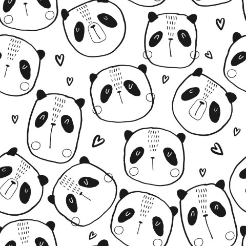 Tapeta Pandy Z Serduszkami