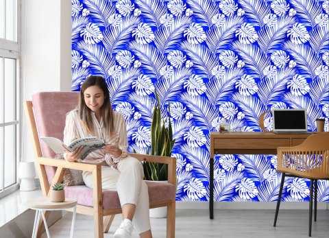 Tapeta Liście Monstera I Palmy