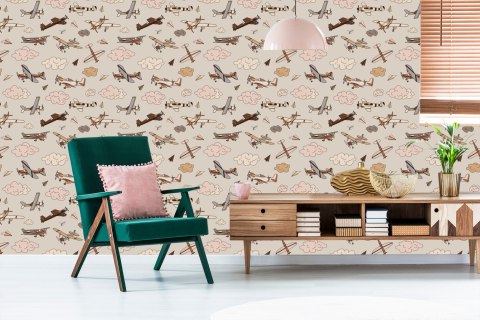 Tapeta Samoloty W Stylu Vintage
