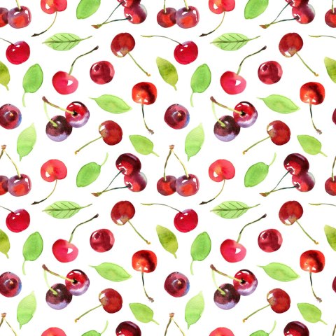 Tapeta W Owoce, Wiśnie, Liście, Do Kuchni